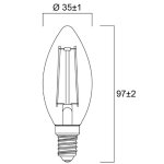 Lampe toledo retro flamme 827 2700k 4, 5w dimmable - sylvania - 0029373