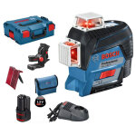 Laser ligne 12v gll 3 - 80 c + 1 batterie gba 2ah + chargeur + coffret l - boxx - bosch - 0601063r02