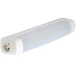 Rglette salle de bain eo s19 sans source lumineuse blanc ssl avec prise pc 2p + t lebenoid 055214 blanc ...