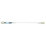 Longe avec absorbeur et connecteur lda12 1, 5 - 10 - 10 tractel 77532 blanc