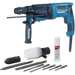 Perfo - burineur sds plus 800 w avec accessoires + coffret makita hr2630tx4