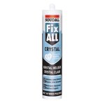 Mastic - colle polym�re hybride fix all crystal cartouche 290 ml soudal 110980 translucide