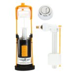 M�canisme wc double d�bit bouton chrom� + robinet flotteur standard garis w03 - 6500g