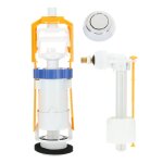 Mécanisme wc interrompable chromé + robinet flotteur standard - garis - w03 - 4500g Mécanisme wc interrompable chromé + robinet flotteur standard - garis - w03 - 4500g