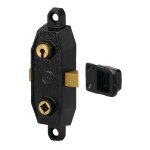 Serrure monopoint en applique gollot 7570 droite cl� � gorge finition noir metalux f675701000