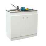 Meuble sous vier decliq 120 x 60 cm 2 portes avec charnires invisibles neova s13n22120