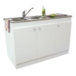 Meuble sous vier decliq 120 x 60 cm 3 portes avec charnires invisibles neova s13n23120