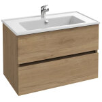 Meuble sous plan - vasque tolbiac 80 cm 2 tiroirs ch�ne colorado jacob delafon eb2352 - ecd ch�ne miel ...