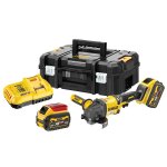 Meuleuse 54v / 18v xr flexvolt 125 mm + 2 batteries 2 / 6ah + chargeur en coffret tstak ii dewalt dcg418t2 ...
