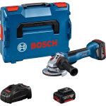 Meuleuse d'angle 18 v gws 18v - 10 p professional 125 mm + 2 batteries 5 ah + chargeur l - boxx bosch ...