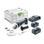 Meuleuse d'angle 18v agc 18 - 125 5, 0 ebi - plus + 2 batteries 5ah + chargeur en coffret systainer sys3 ...