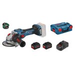 Meuleuse d'angle 18v biturbo gws 18v - 15 sc + 2 batteries procore 8ah + chargeur + l - boxx - bosch ...