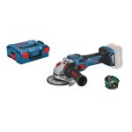 Meuleuse d'angle 18v biturbo gws 18v - 15 sc (sans batterie ni chargeur) en coffret l - boxx - bosch ...