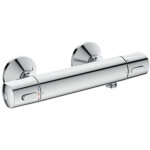 Mitigeur de douche thermostatique mural olyos c3 en laiton chrom� ideal standard d0561aa