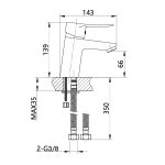 Mitigeur de lavabo nova + nf c2 monocommande - garis Mitigeur de lavabo nova + nf c2 monocommande - garis
