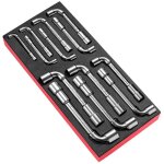 Module de 13 cls  pipe dbouches mtriques en plateau mousse - facom - modm. 75pb