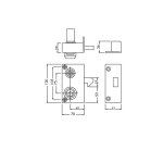 Monopoint en applique vega  mentonnet cylindre de 45mm gauche - jpm - 121600 - 01 - 2a