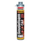 Mousse pu pistolable coupe - feu soudafoam fr click & fix 750 ml soudal 146751 rose