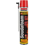 Mousse pu soudafoam fr hy manuelle coupe - feu 750 ml soudal 146752 rose
