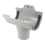 Naissance centrale � joint 80 mm techtan pour goutti�re demi - ronde lg25 gris nicoll nc25 gris