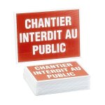 Lot de 25 panneaux ''chantier interdit au public'' novap 4306148