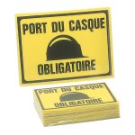 Lot de 25 panneaux de chantier ''port du casque obligatoire'' novap 4304342