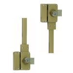 Paire de verrou � double entr�e haut et bas cylindre de 45 mm gauche jpm 502220 - 17 - 2a