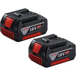Pack 2 batteries gba 18 v 4 ah lithium bosch