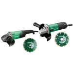 Pack de 2 meuleuses (g13sta 600 w / g23st 2000 w) avec 2 disques diamants en bo�te carton hikoki kg23saybz ...