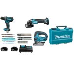 Pack 3 outils 18v lxt (ddf482sfe + djv180zx + dga504z) + 2 batteries 3ah + chargeur + coffret synthtique ...