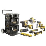 Pack 8 outils 18 v xr + 4 batteries 5 ah + chargeur + 3 coffrets toughsystem dewalt dck853p4 - qw