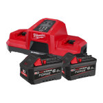 Pack batterie et chargeur 18 v m18 forgenrg - 602dbsc (2 batteries 6 ah + 1 chargeur double) milwaukee ...