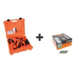 Pack cloueur � gaz im90xi + pack 2, 8 x 70 mm crant�s (machine compl�te) 2, 1 ah en coffret spit paslode ...