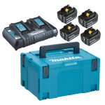 Pack nergie 18 v makita 4 batteries 5 ah bl1850b + chargeur dc18rd en coffret makpac makita 197626 - ...