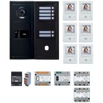 Pack gt vido 6 bp programm avec platine faade noire satin - aiphone - 200458