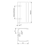 Paire de poigne aileron 300mm laqu noir ral9005 satin - la croisee ds - ds6825 - p013