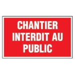 Panneau ''chantier interdit au public'' 330x200mm - novap - 4160665
