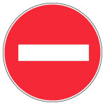 Panneau d?interdiction rond 300mm ''sens interdit'' - novap - 4060101