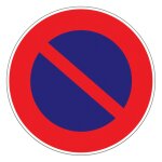 Panneau d?interdiction rond 300mm ''stationnement interdit'' - novap - 4060309