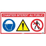 Panneau signaltique 4 en 1  messages multiples 800x400mm - taliaplast - 620011