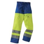 Pantalon haute visibilit� iris jaune fluo / azurin t44 / 46 lafont 1hvi82cp007094446 jaune fluo