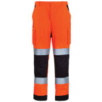 Pantalon de travail homme  haute visibilit multipoches patrol hi - viz orange / marine tl coverguard ...