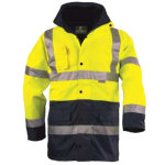 Parka polyester 4 en 1 hi - viz hi - way jaune / gris txl euro protection 70592 jaune