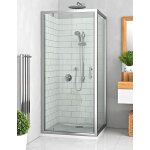 Paroi de douche fixe avec porte r�versible verre clair ei fix equi roth 1406000051 blanc