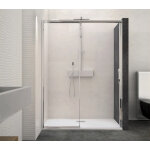 Paroi de douche macao sans seuil 142 - 155 cm blanc transparent avec partie fixe droite kinedo pa649btned ...