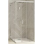 Paroi de douche smart design a / c kinedo acc�s d'angle coulissant � gauche fixe droite - pa90272btned ...