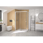 Paroi de douche supra iii a 100 cm accs d'angle coulissant droite fixe gauche kinedo pa1583btng blanc ...