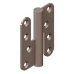 Paumelle huisserie bois pour porte lourde droite bout rond 100 x 70 mm monin 632 080