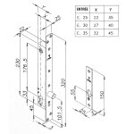 Pêne piston rotatif rond primabase sans béquille à rupture en acier - opera - 25600 - 25 Pêne piston rotatif rond primabase sans béquille à rupture en acier - opera - 25600 - 25