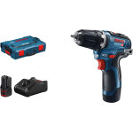 Perceuse - visseuse 12v gsr 12v - 35 professional + 2 batteries 3ah + chargeur + coffret l - boxx - bosch ...